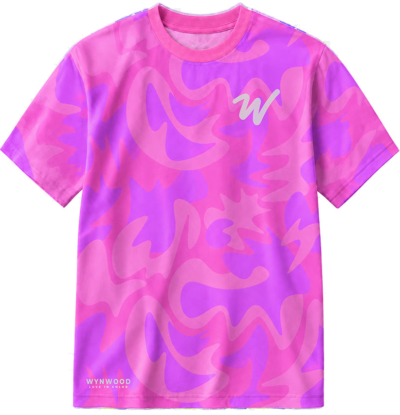 POLERA PINK FLOW UNISEX MANGA CORTA